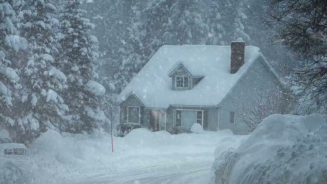 Snowstorm Ambience for Long Deep Sleep Sessions (No Ads) Powerful Blizzard Sounds