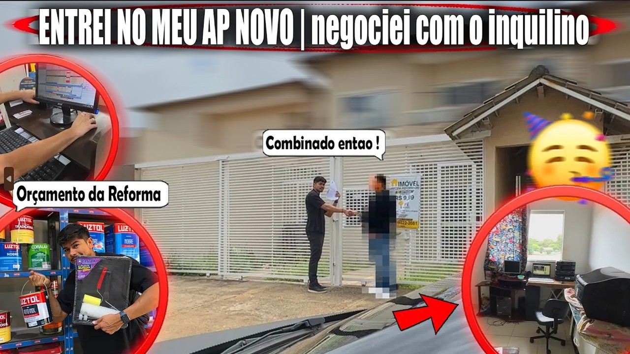 ENFIM ENTREI NO MEU AP NOVO 🏡🎉  ( FIZ UM ACORDO COM O INQUILINO  E JA FUI VER A REFORMA 🙏 )