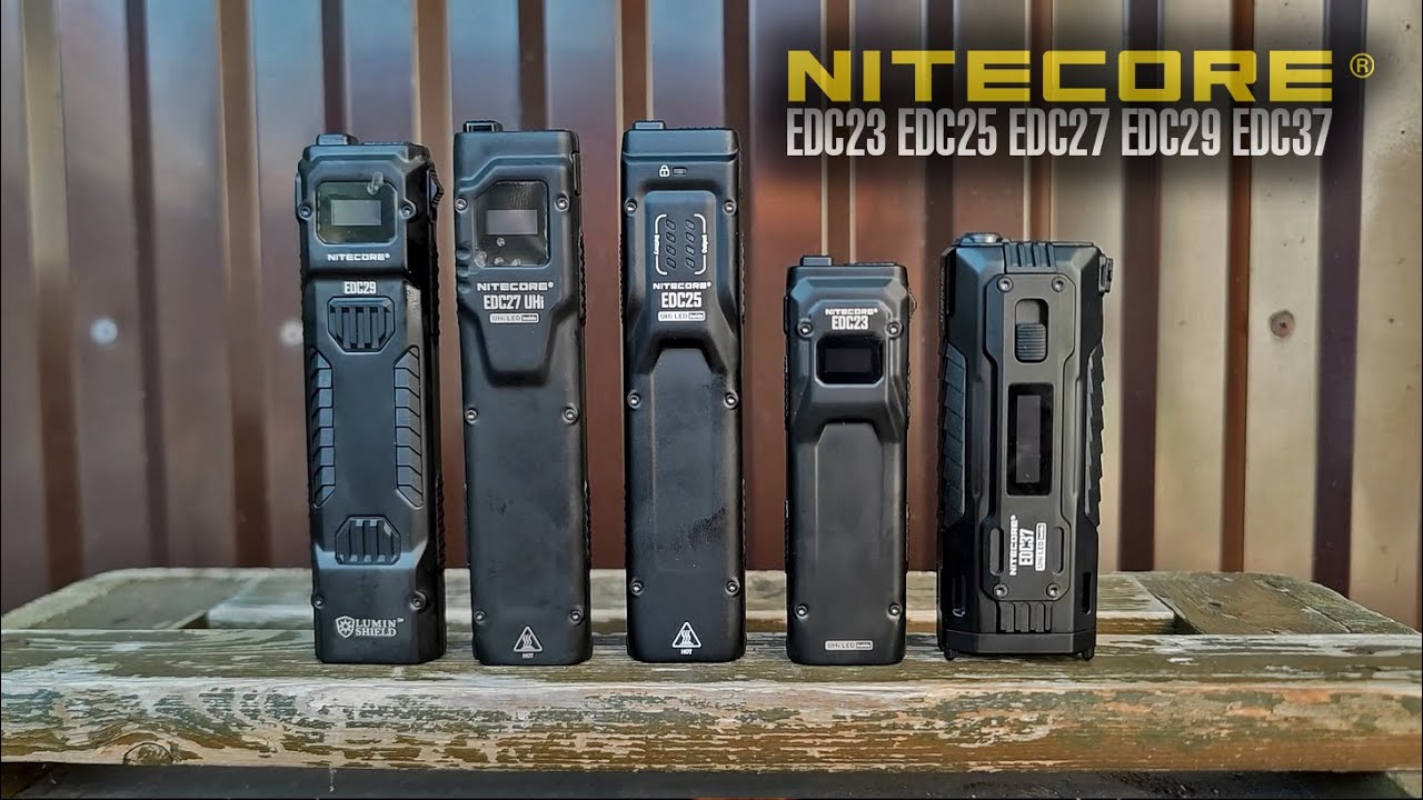 Самые мощные EDC фонари в мире Nitecore EDC23/EDC25/EDC27 UHi/EDC29/EDC37@Corcoran ALEDC flashlight