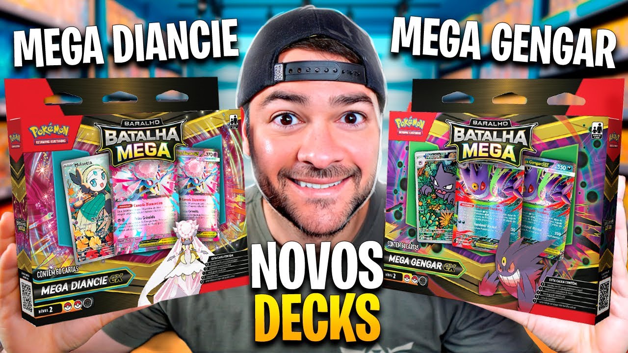 Abri NOVOS DECK INICIAL *MEGA GENGAR e MEGA DIANCIE* de CARTA POKÉMON