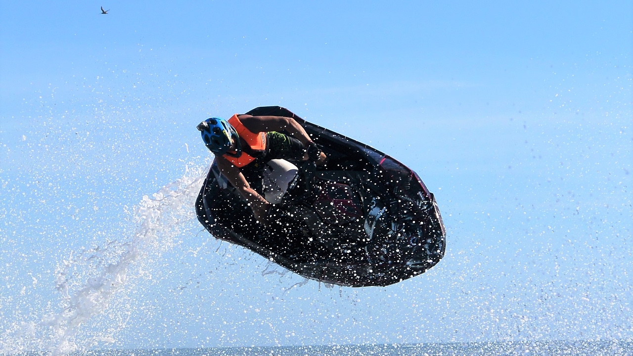 Big Wave Jet Ski Jumping Liquid Cartel Jump session #4