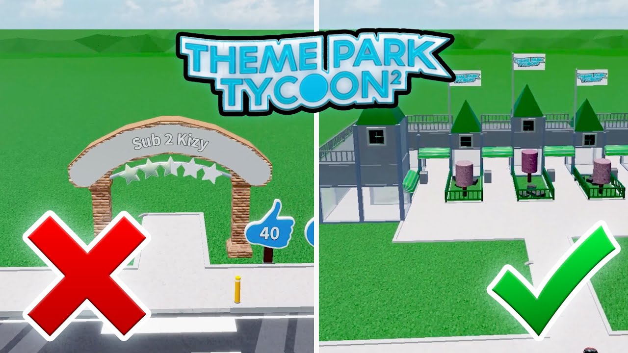EASY Entrance Tutorial | Theme Park Tycoon 2!!! (No Gamepasses)