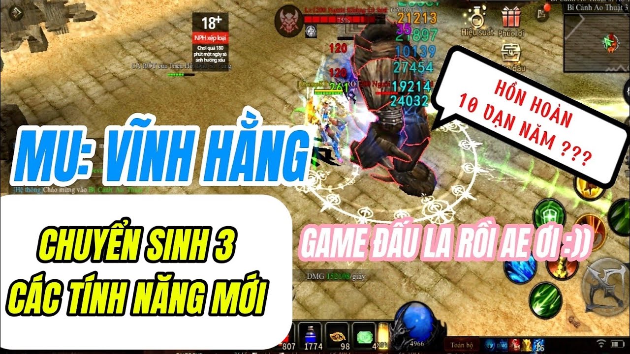 👑 MU VĨNH HẰNG : NGÀY 14 CHUYỂN SINH 3 MỞ TÍNH NĂNG - THÁNH HOÀN - CẬP NHẬT PHÒNG THỦ BOSS CS3