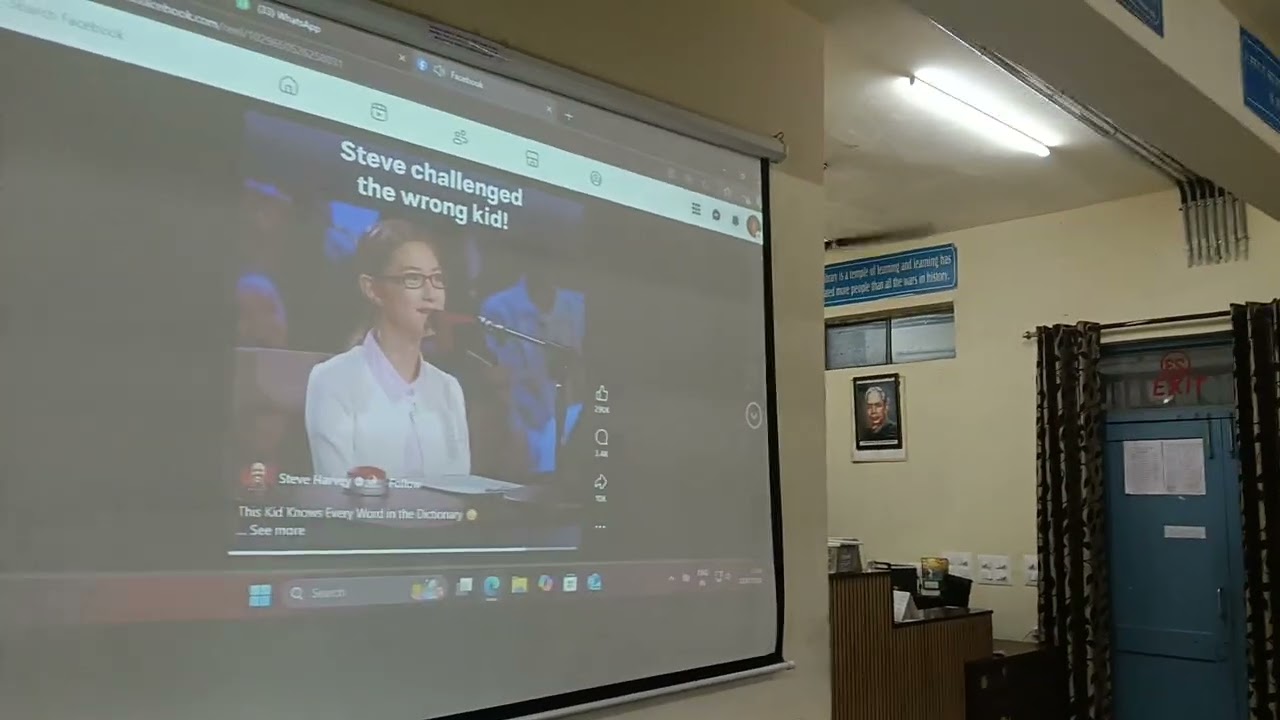 Inspirational clip of Master Akash on spell bee to students of class vii 