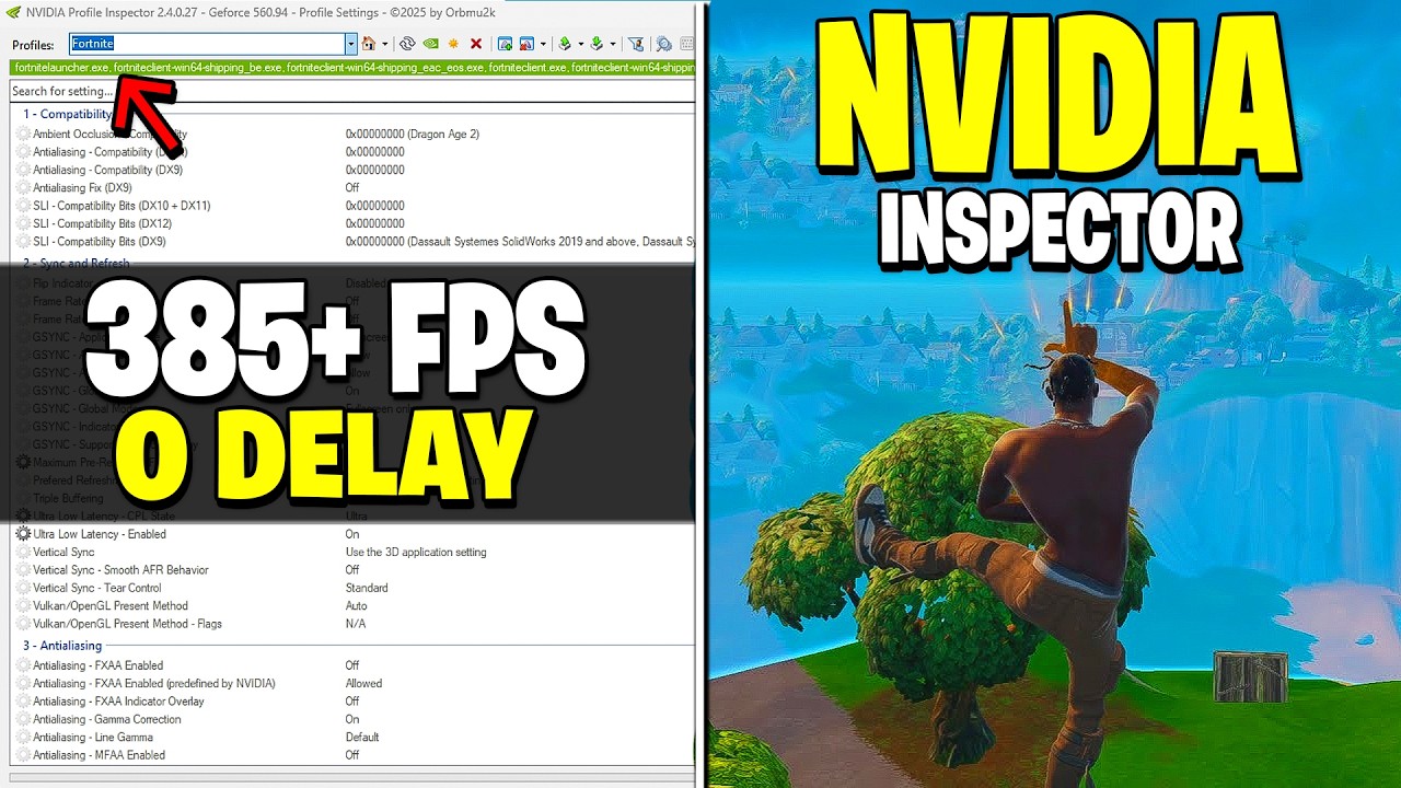 Лучшие *НОВЫЕ* настройки Nvidia Profile Inspector для Fortnite в 2026 году! ✅ - Максимальная част...