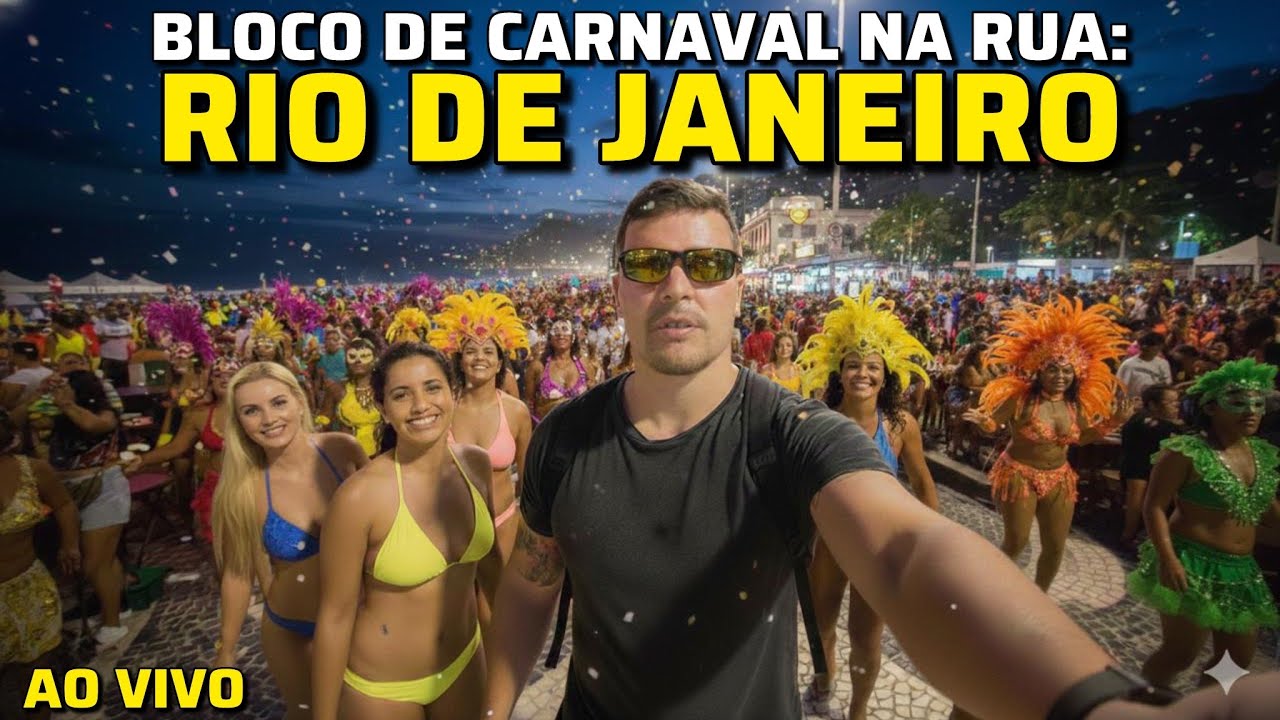 🛑 AO VIVO - Carnaval no Rio 🔥 Pulando de bloco em bloco pelas ruas
