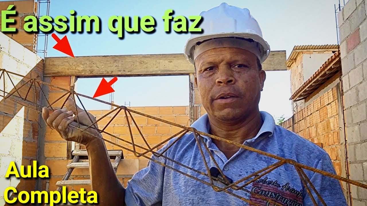 Como Fazer Viga ou Verga Corretamente Com treliça Casa 06x10