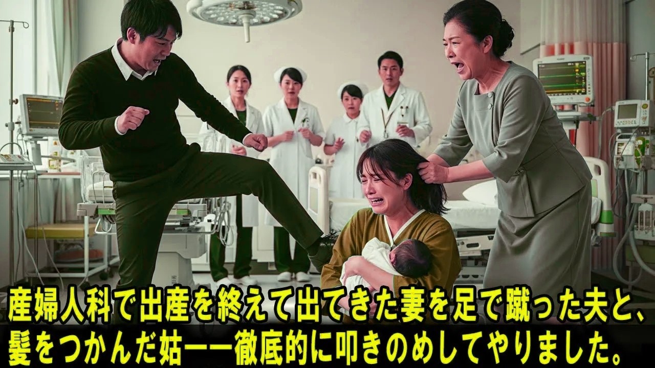 産婦人科で出産を終えて出てきた妻を足で蹴りつけ、髪をつかみながら「代理母のくせに」と罵った姑――。だが彼らを叩きのめし、地面に泣き崩れて後悔させてやったのです#感動実話 #AIストーリー