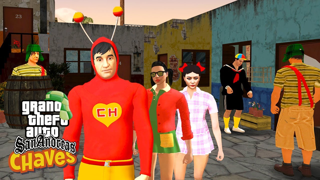 INVADIMOS A VILA DO CHAVES NO GTA (TURMA DO CHAVES)