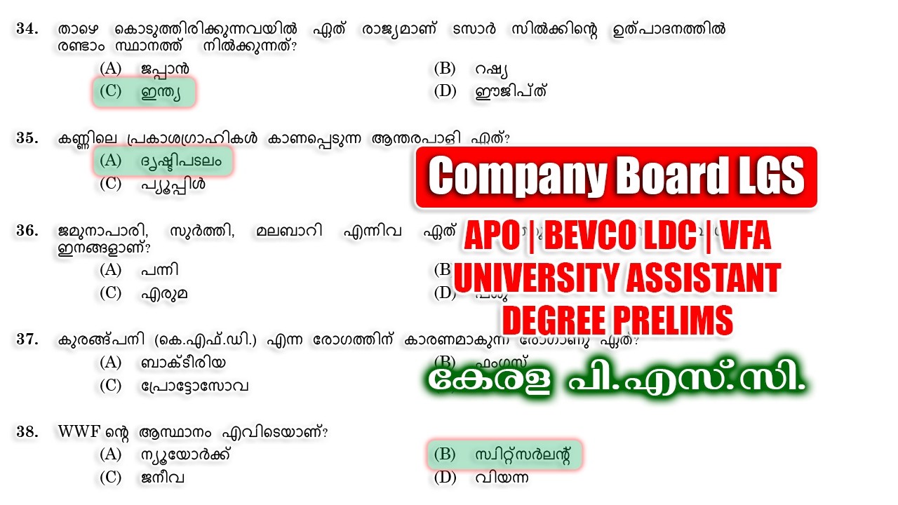 കേരള PSC PYQ ചോദ്യങ്ങൾ 2026: LGS, APO, VFA, BEVCO LDC പരീക്ഷകൾക്കായി നിങ്ങൾ അറിയേണ്ടത്?