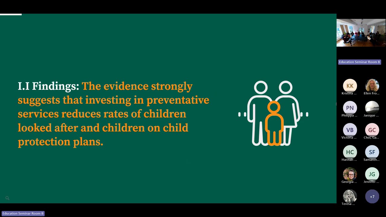 Webinar lunchtime series: Does investing in prevention reduce rates of children in care?