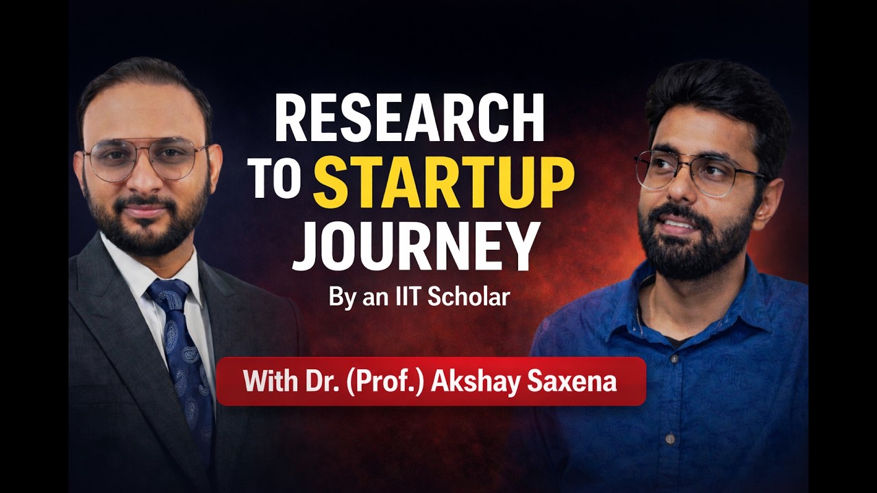 Research to Startup Journey by an IIT Scholar with Dr(Prof) Akshay Saxena | Robotics | #startup | AI
