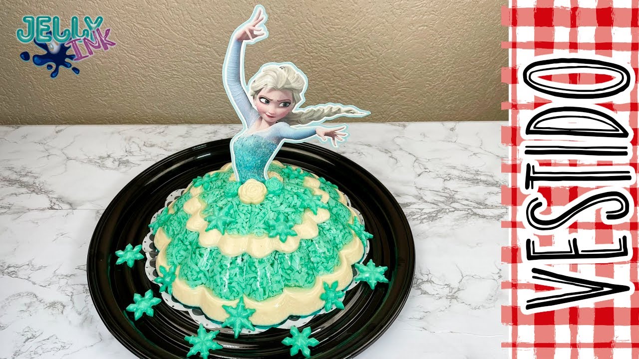 Gelatina Vestido Frozen | Elsa | Técnica Gelatina Rayada y Encapsulada | Jelly Ink