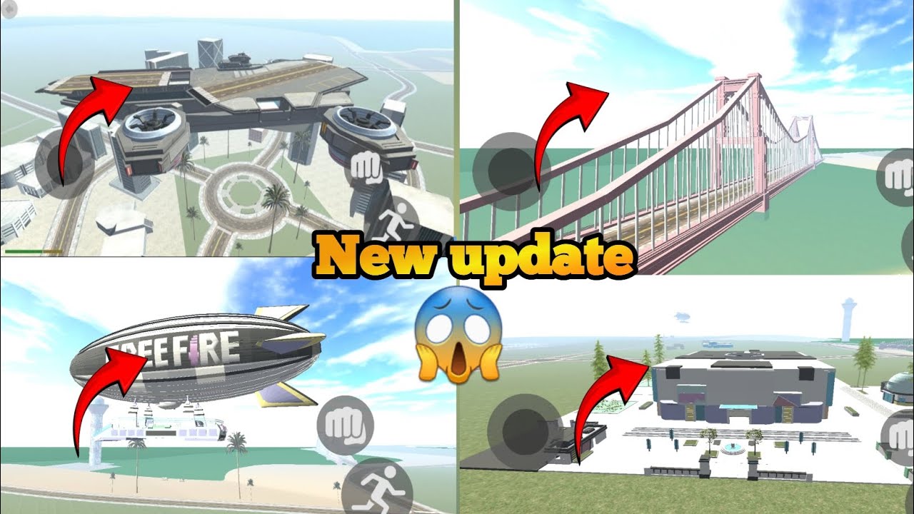 New squed game place+Helicarrier+New rode+free fire map link#indianbikedriving3d#gaming 