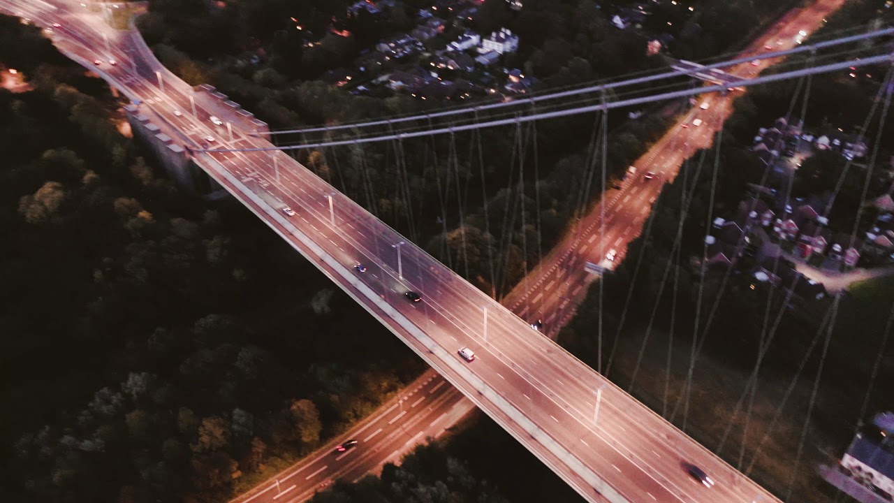 Humber Bridge, East Yorkshire Aerial Footage 2018 4K