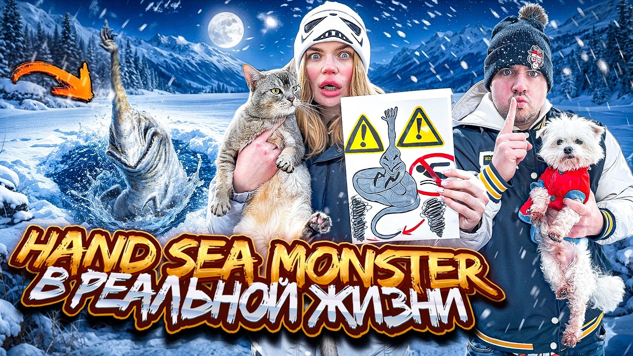 HAND SEA MONSTER В РЕАЛЬНОЙ ЖИЗНИ | 24 ЧАСА НА ЗАКОЛДОВАННОМ ОЗЕРЕ