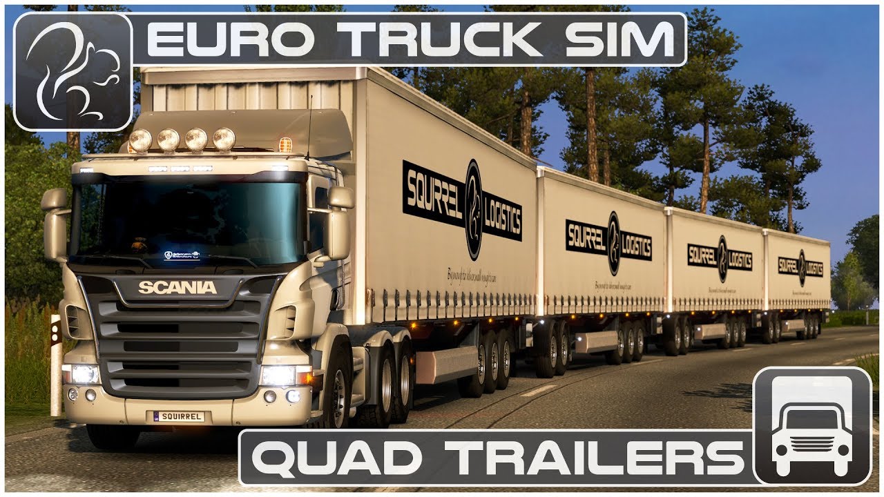 QUAD Trailers - My CRAZIEST Haul Yet! (Euro Truck Simulator 2)