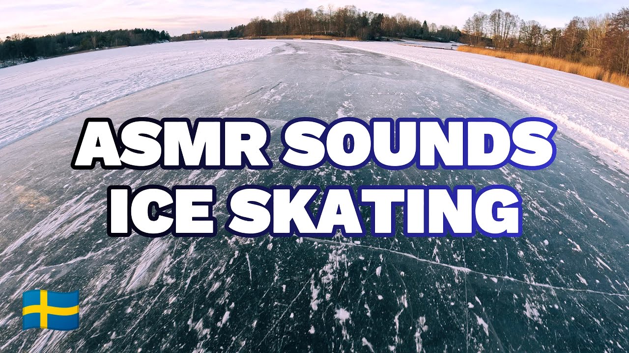 ASMR Ice Skating on a Frozen Lake | Pure Skating Sounds on Natural Ice