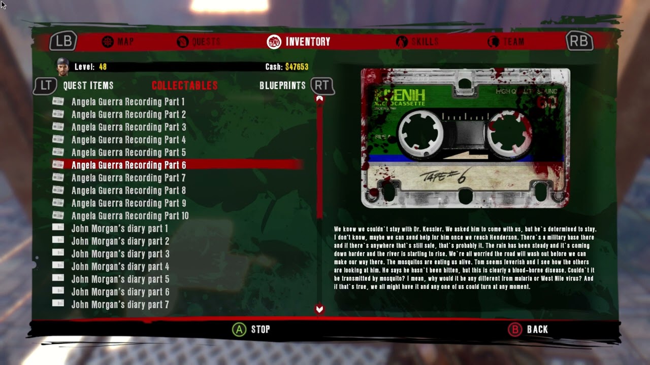 Dead Island Riptide Definitive Edition (PC) All Angela Guerra's Recordings 1 - 10