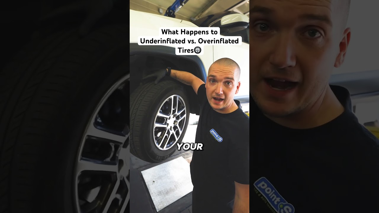 What Happens to Under-inflated Vs. Overinflated Tires 🛞 #car #carmaintenance #truck #mechanic