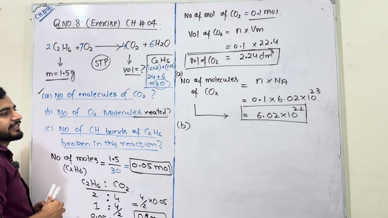 Q#8 (Exercise Numerical) Chapter#4 Class 11th 2025 Stoichiometry