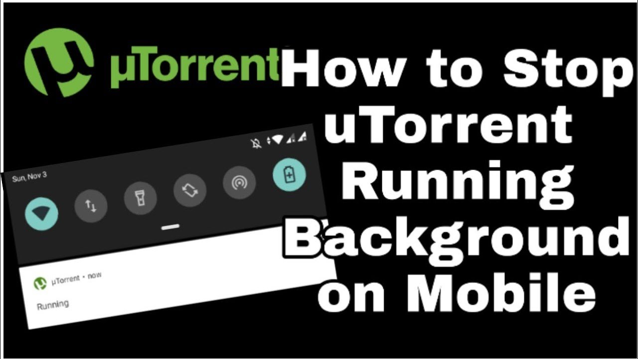 How to Stop utorrent Running Background on mobile | Very Easy Method