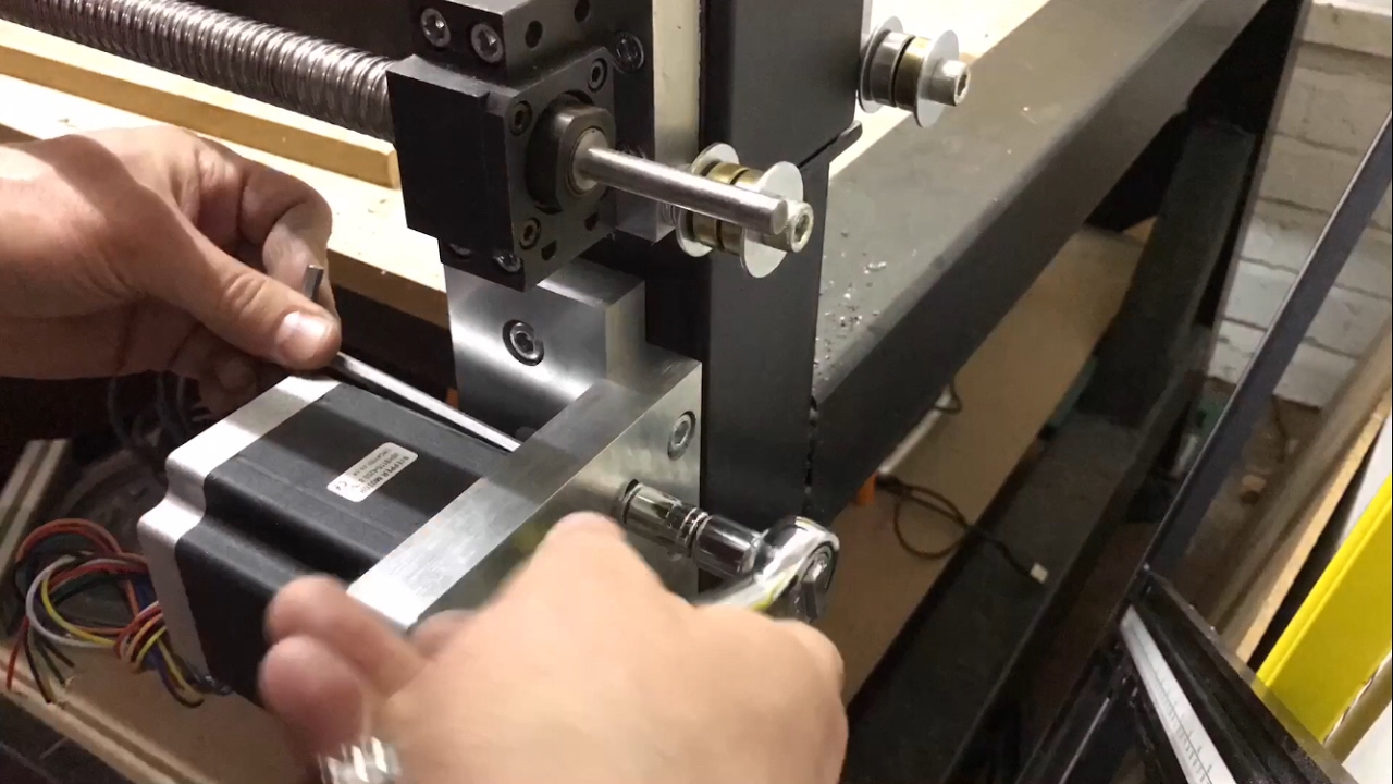 Building a metal cutting CNC router at home - (Stepper mount part 4)