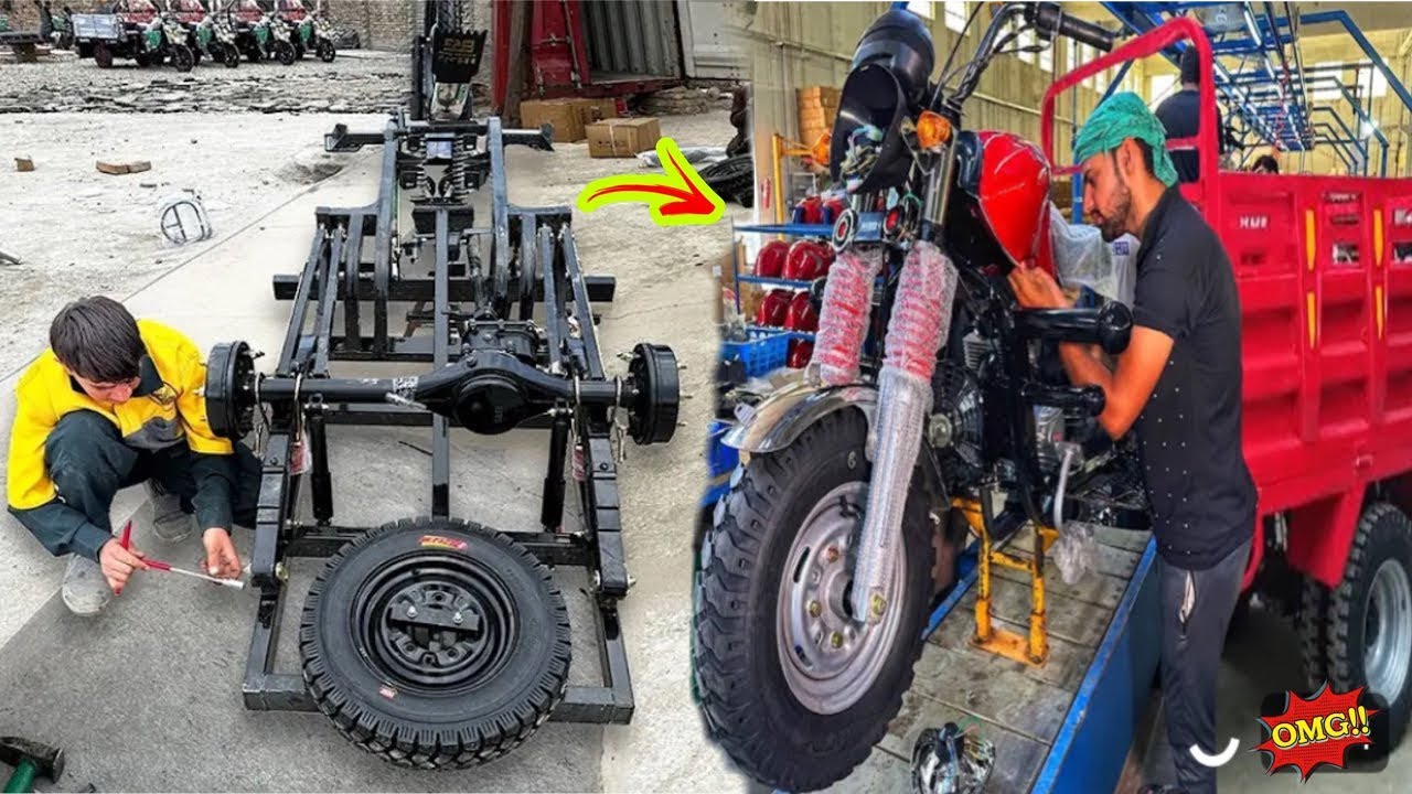 Top3-Power full three wheeler BRG Loader and three wheeler passenger Rickshaw Assembling process ||
