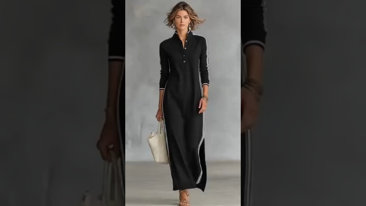 Black Minimalist Maxi Dress | Clean Lines, Elevated Comfort 