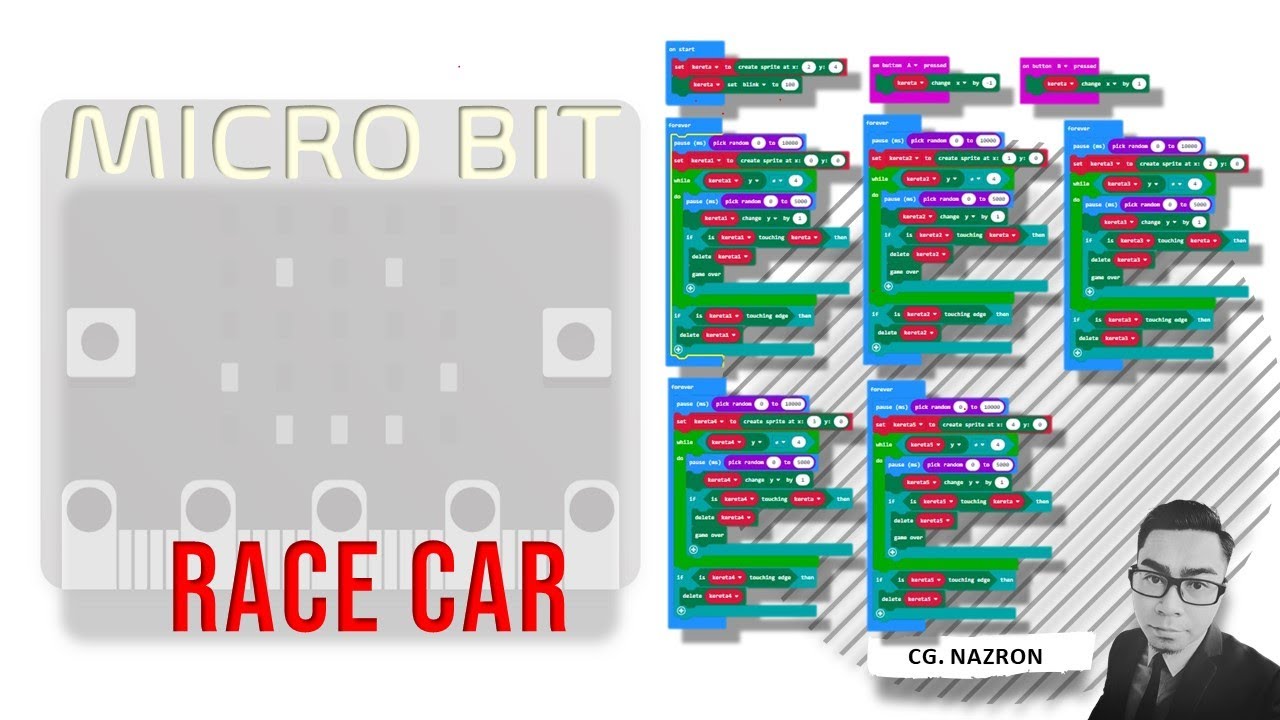 #MICROBIT :KERETA LUMBA