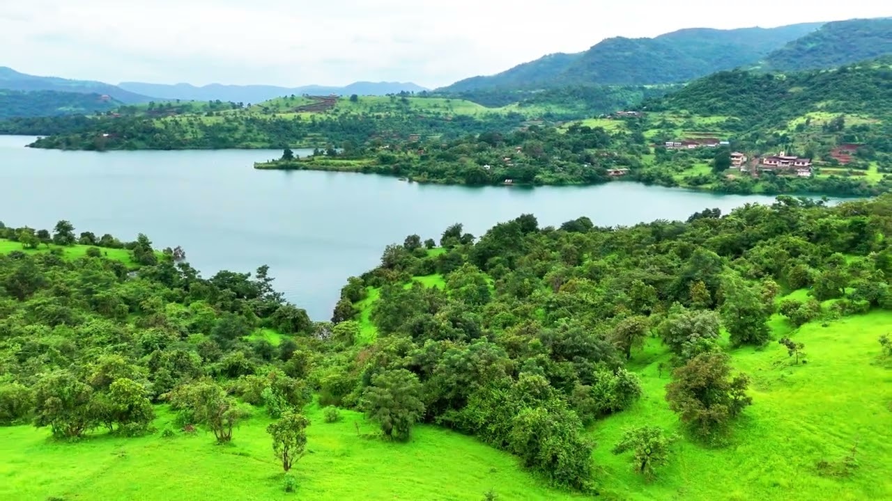 Varasgaon Dam | Lake | Pune |  Road  Trip | Panshet In Monsoon | Maharashtra | Nature Drone View