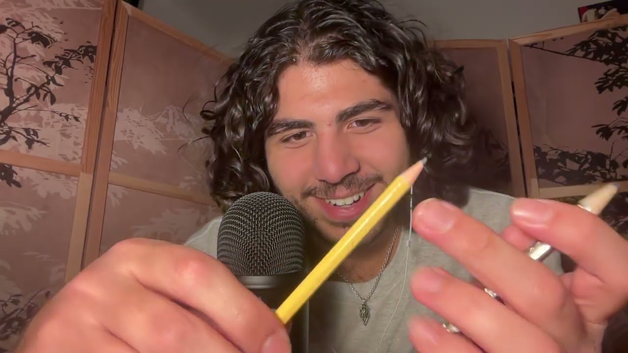 ASMR Whisper Ramble Ear to Ear about my drawing utensils