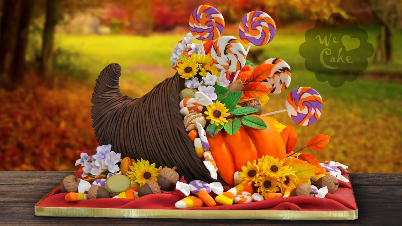 How To Make Thanksgiving Cornucopia Cake | We Heart Cake