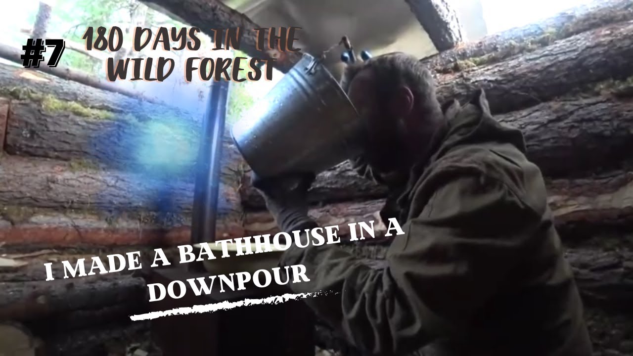 I'VE BEEN LIVING IN THE WILD FOREST FOR 180 DAYS  TAIGA BATHHOUSE