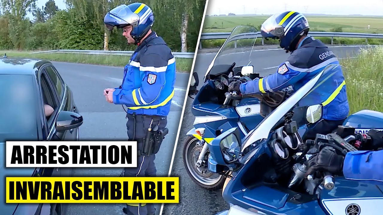 Arrestation invraisemblable d'un fou du volant (en permis probatoire)