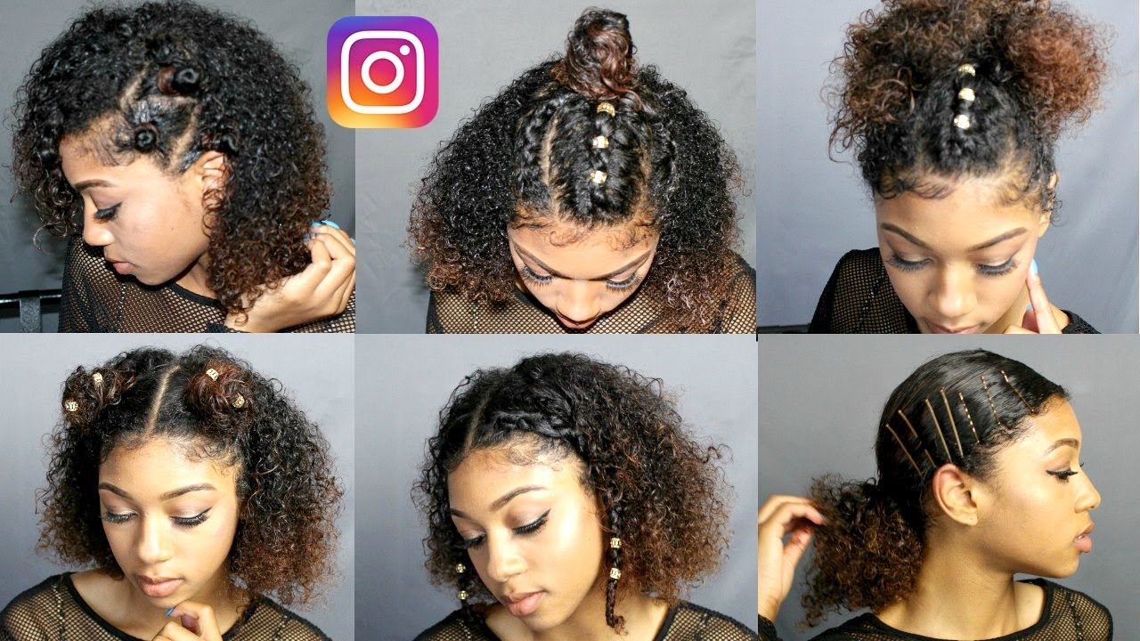 6 Instagram Trending Natural Curly Hairstyles( Using Accessories) | TUTORIAL