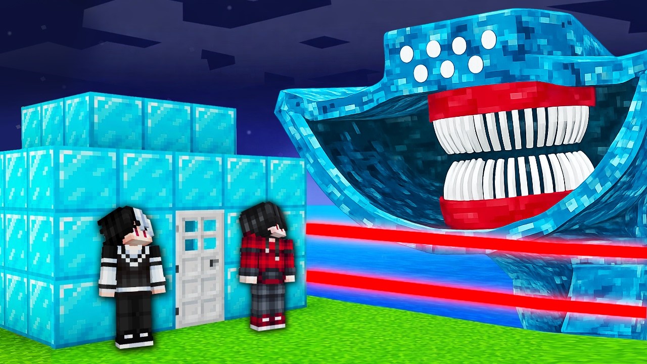 ถ้าเกิด!! ผมสร้างบ้านเพชร แต่กับเจอ สัตว์ใต้ทะเลลึก GranMaja จะรอดไหม - (Minecraft GranMaja)