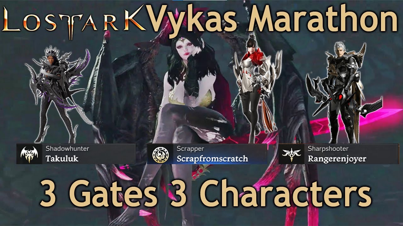Vykas Alt Run Marathon (3 Gates 3 Characters) Shadowhunter, Scrapper, Sharpshooter || Lost Ark