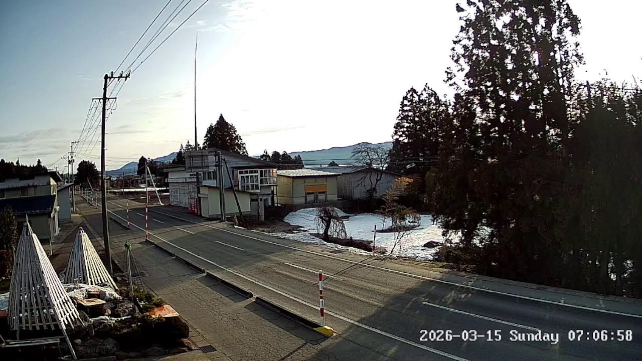 山形県長井市勧進代県道11号ライブカメラ Yamagata Nagai Live camera.world.cam