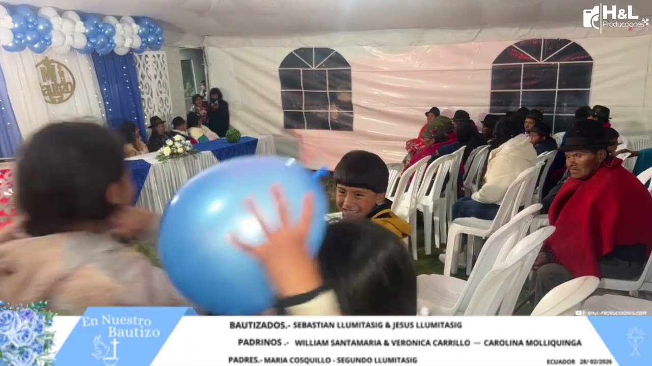 En nuestro Bautizo Sebantian & Jesús desde El domicilio en Galpon Chico 