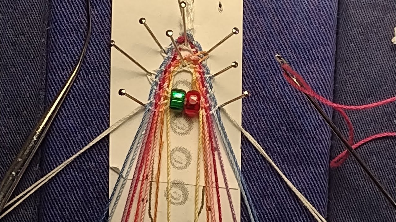Beaded bracelet - Two ways to add the beads.  Part 3 Home made bead adding tool.  @LesleysLace