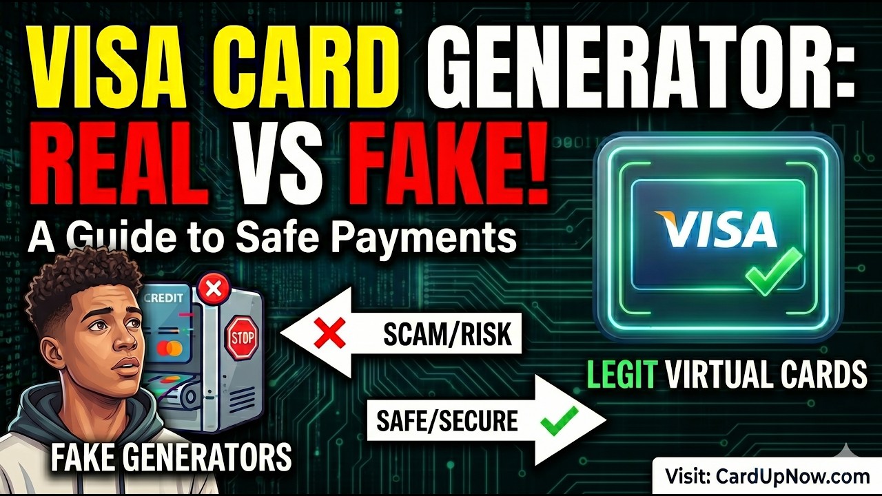 What Is a Visa Card Generator? Real vs Fake Virtual Card Guide | CardUpNow