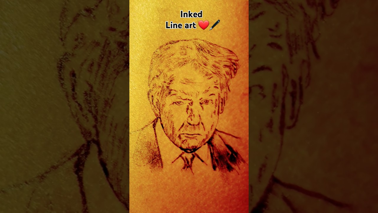 The Art of Trump: A Political Portrait  🖋️🎨 #trumpart #portraitdrawing #trumpdrawing #trumpsketch