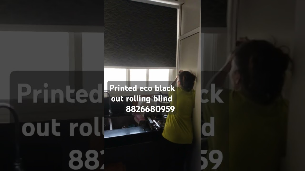 printed eco black out window roller blinds complete black out 