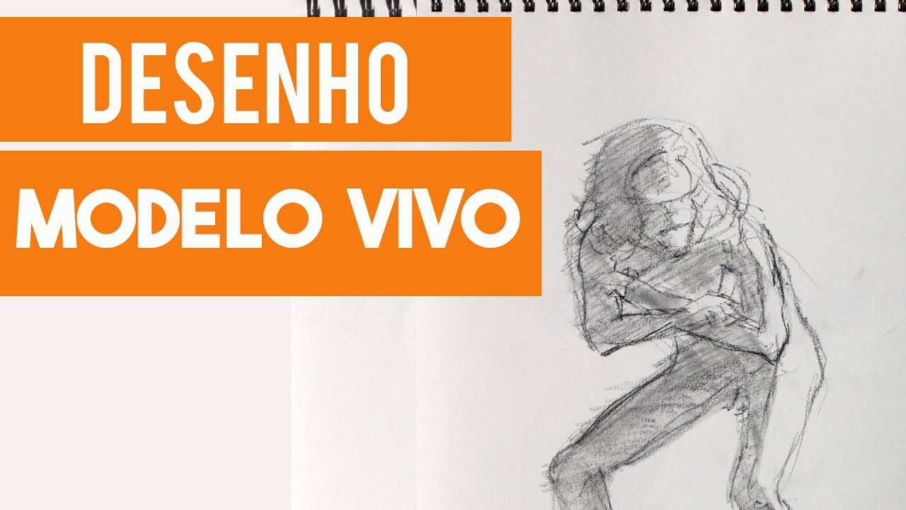 Desenho a carvão em modelo vivo -figura humana