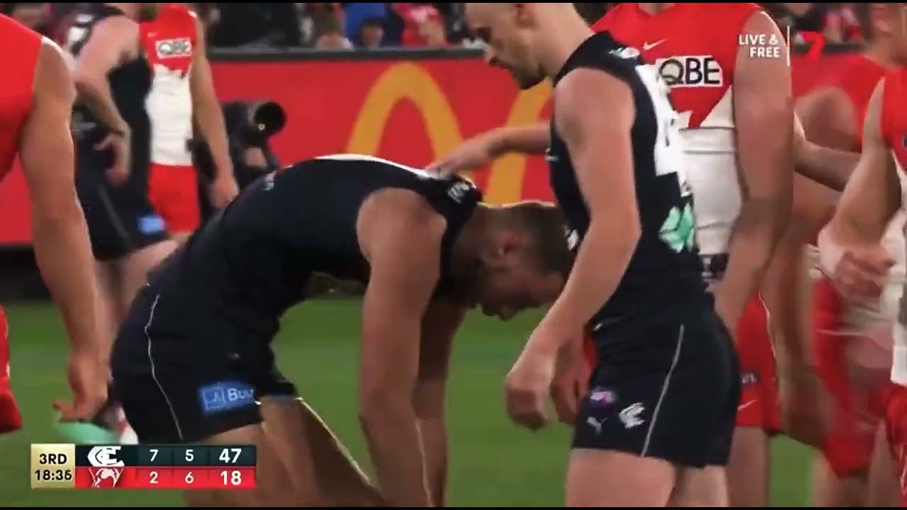 Harry McKay misses TWO easy goals vs Sydney 2023