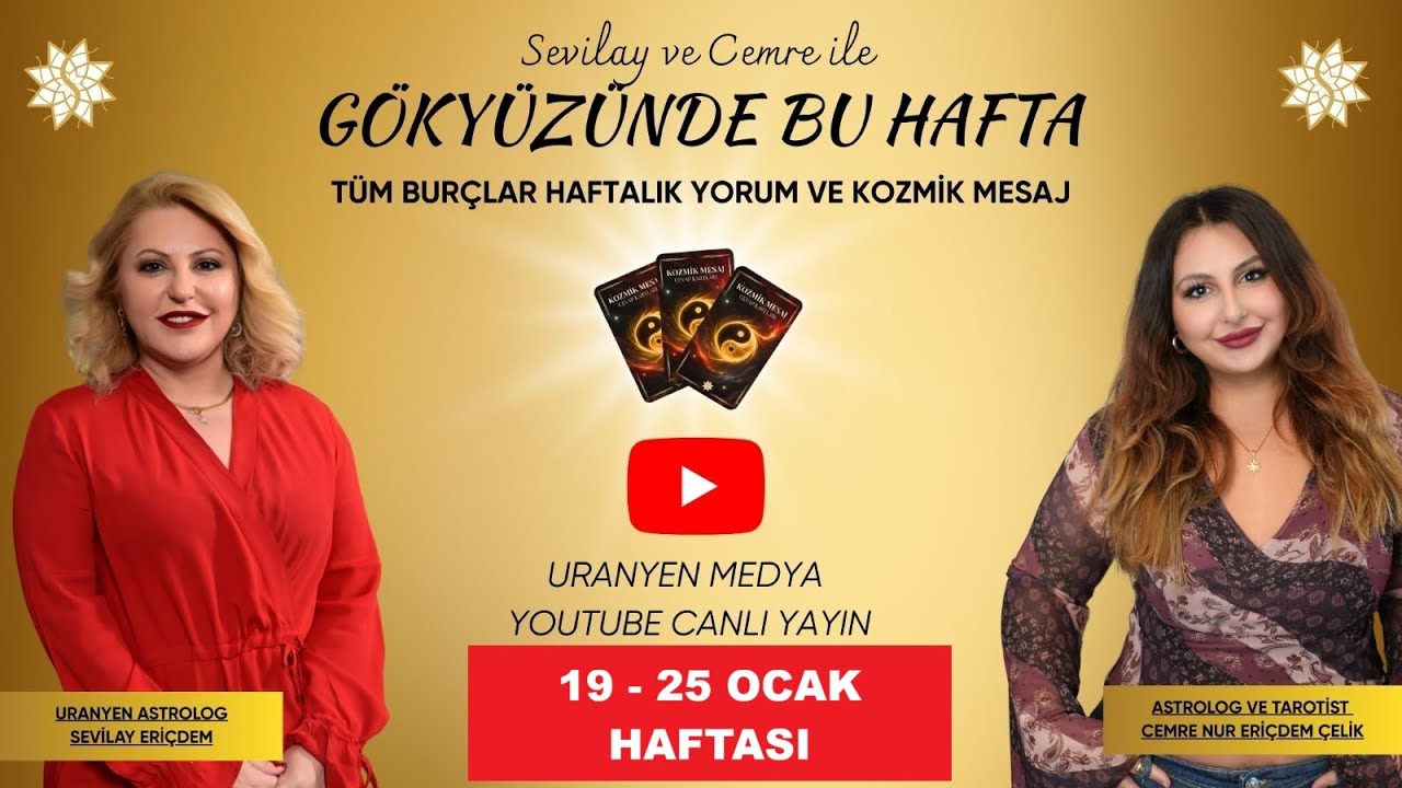 GÖKYÜZÜNDE BU HAFTA 19 * 25 OCAK 2026  HAFTASI TÜM BURÇLAR