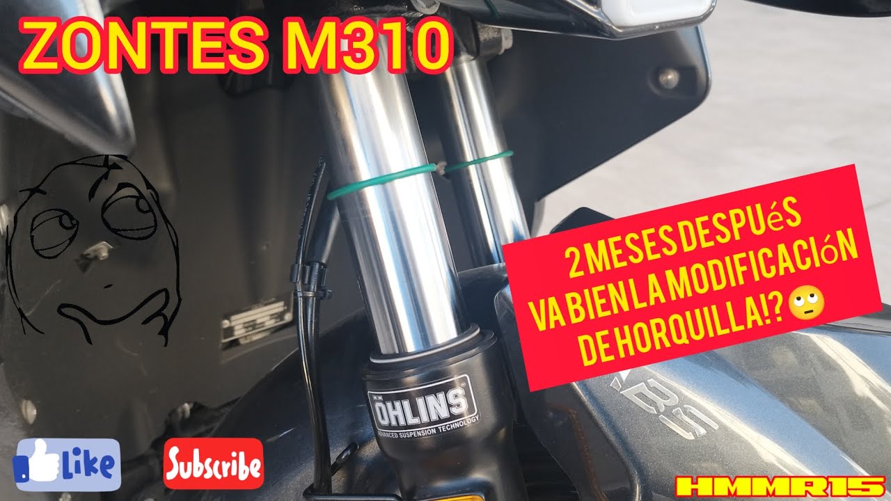 Zontes M310 2 Meses después de la modificación de horquilla....