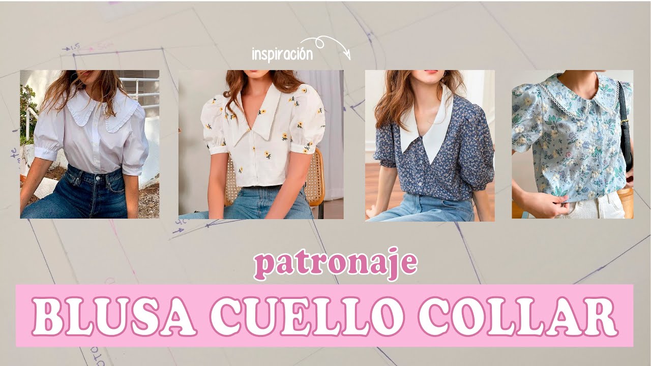 🍂🔥Patronaje: Blusa cuello COLLAR || + Transformación