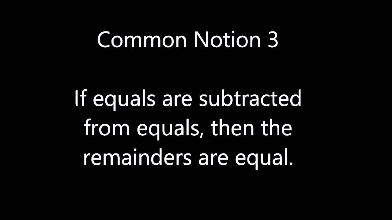 Euclid's Elements Common Notions 1-5